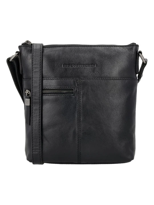 Zdjęcie produktu HIDE & STITCHES Skórzana torebka w kolorze czarnym - 23 x 23 x 4 cm rozmiar: onesize