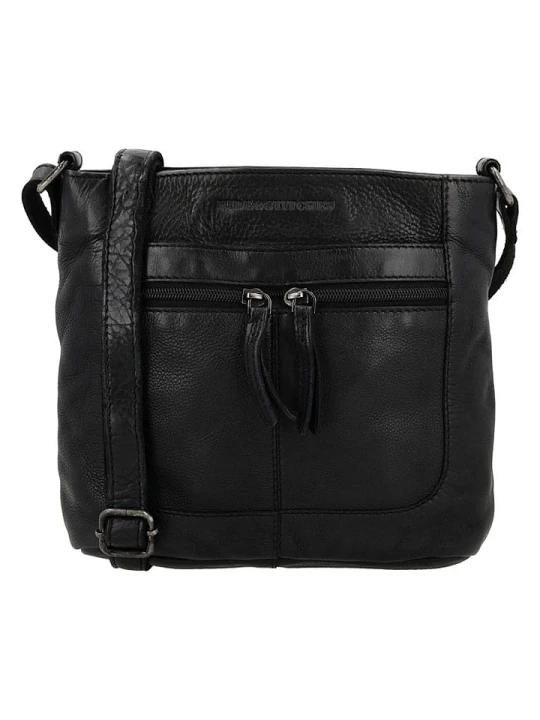 Zdjęcie produktu HIDE & STITCHES Skórzana torebka w kolorze czarnym - 25 x 20 x 6 cm rozmiar: onesize