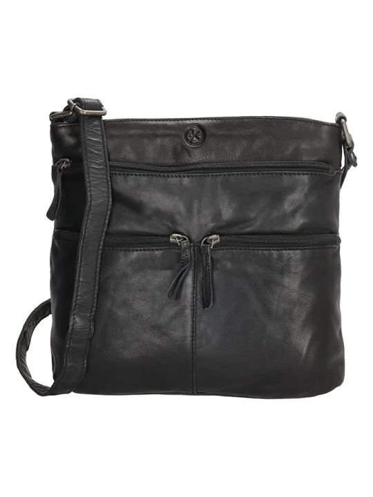 Zdjęcie produktu HIDE & STITCHES Skórzana torebka w kolorze czarnym - 27, 5 x 28 x 4 cm rozmiar: onesize