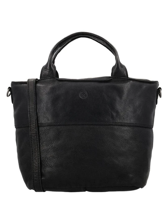 Zdjęcie produktu HIDE & STITCHES Skórzana torebka w kolorze czarnym - 39 x 27 x 12 cm rozmiar: onesize