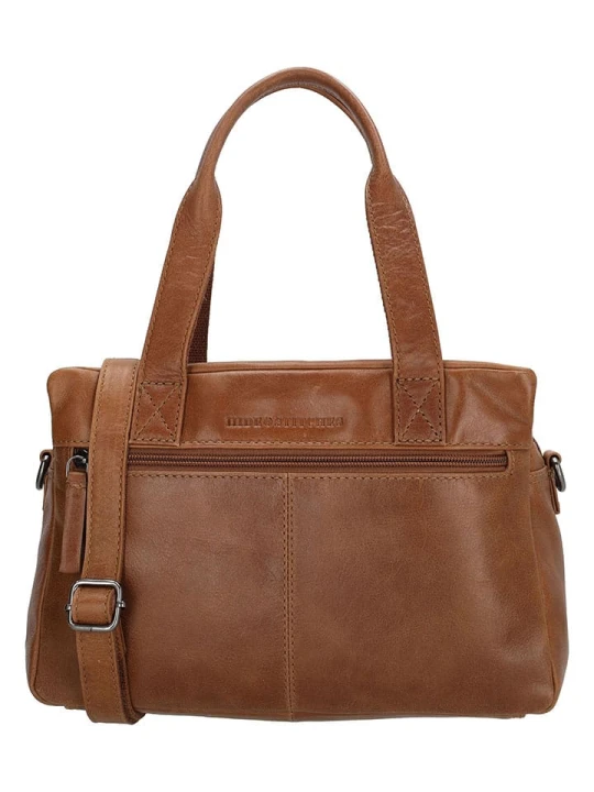 Zdjęcie produktu HIDE & STITCHES Skórzana torebka w kolorze jasnobrązowym - 41 x 31 x 11 cm rozmiar: onesize