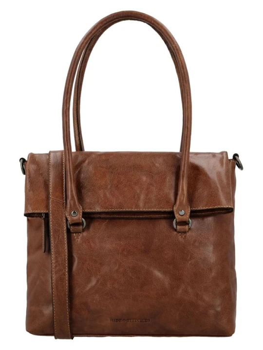 Zdjęcie produktu HIDE & STITCHES Skórzana torebka "Westland" w kolorze jasnobrązowym - 36 x 29 x 9 cm rozmiar: onesize