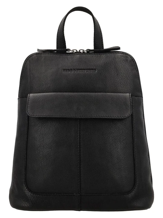 Zdjęcie produktu HIDE & STITCHES Skórzany plecak w kolorze czarnym - 28 x 28 x 9 cm rozmiar: onesize