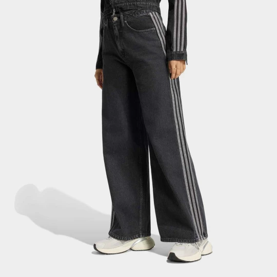 Zdjęcie produktu High Rise Wide Leg Denim Pants adidas Originals czarny
