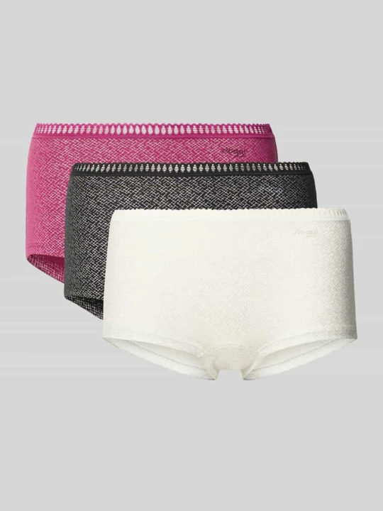 Zdjęcie produktu Hipster z dodatkiem streczu model 'GO CRUSH' w zestaw 3 szt. Sloggi Czarny