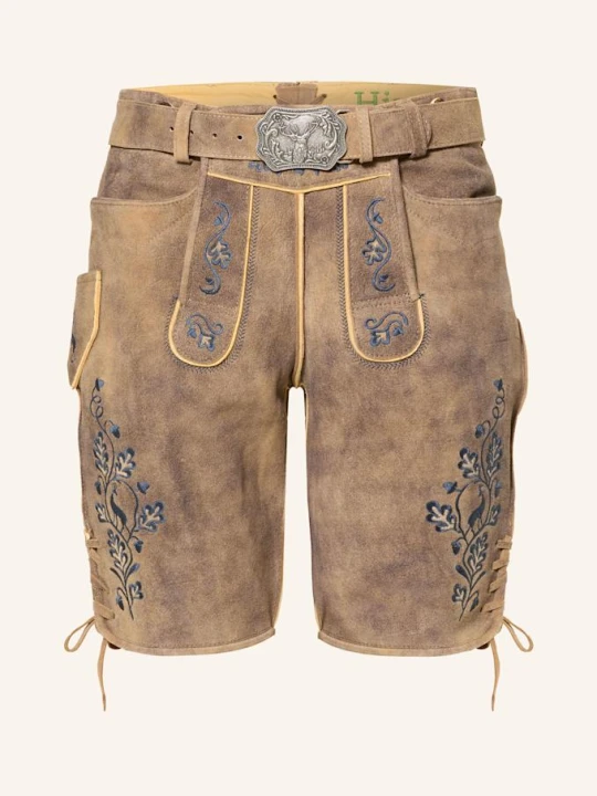 Zdjęcie produktu Hirscher Spodnie Skórzane W Stylu Ludowym Amberg beige