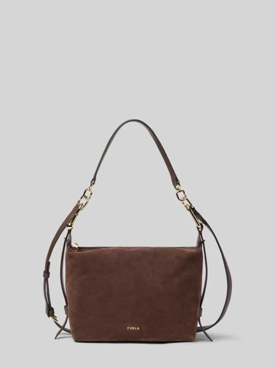 Zdjęcie produktu Hobo bag z zamkiem błyskawicznym model 'TONIE' Furla Ciemnobrązowy