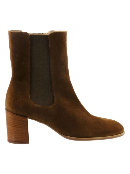 Zdjęcie produktu Högl Skórzane botki w kolorze khaki rozmiar: 40