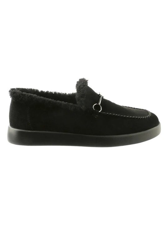 Zdjęcie produktu Högl Skórzane slippersy "Dreamy" w kolorze czarnym rozmiar: 38, 5