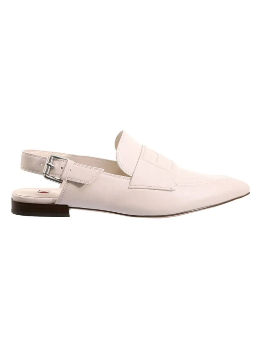 Zdjęcie produktu Högl Skórzane slippersy "Pam" w kolorze kremowym rozmiar: 39