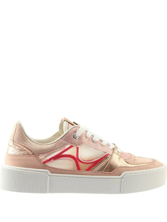 Zdjęcie produktu Högl Skórzane sneakersy "Frankie" w kolorze kremowo-jasnoróżowo-złotym rozmiar: 39