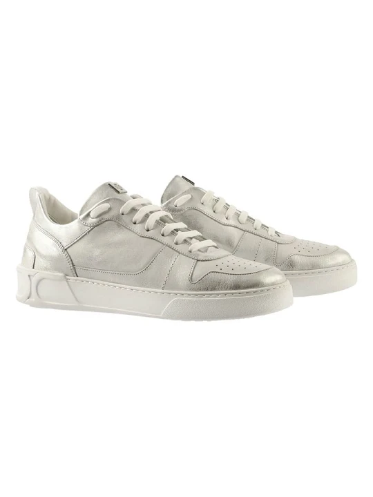 Zdjęcie produktu Högl Skórzane sneakersy "Mac" w kolorze srebrnym rozmiar: 40