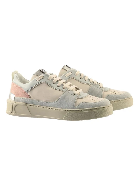 Zdjęcie produktu Högl Skórzane sneakersy "Macba Seven" w kolorze kremowym ze wzorem rozmiar: 39