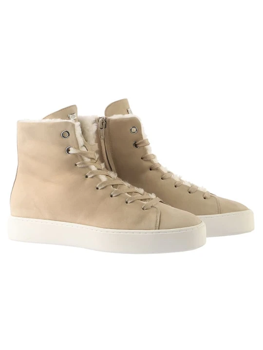 Zdjęcie produktu Högl Skórzane sneakersy "Teddy" w kolorze beżowym rozmiar: 36