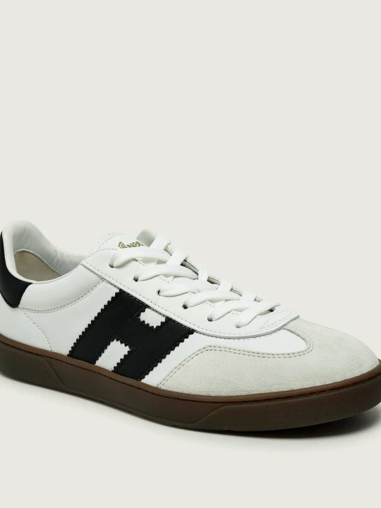 Zdjęcie produktu Hogan Skórzane sneakersy COOL ALLACCIATO | zamsz biały