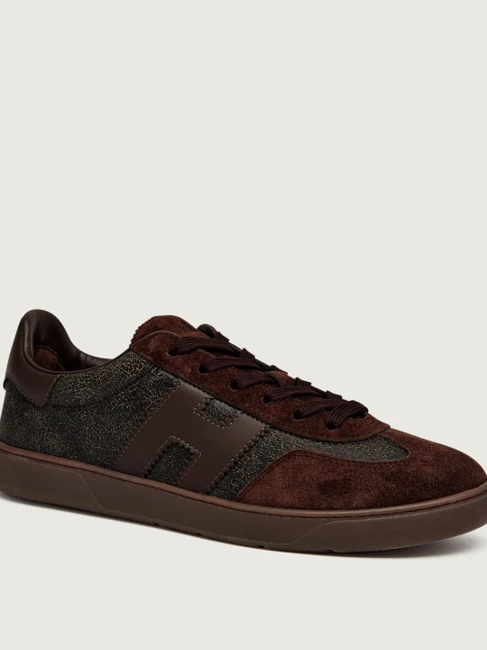 Zdjęcie produktu Hogan Skórzane sneakersy Cool | zamsz brązowy
