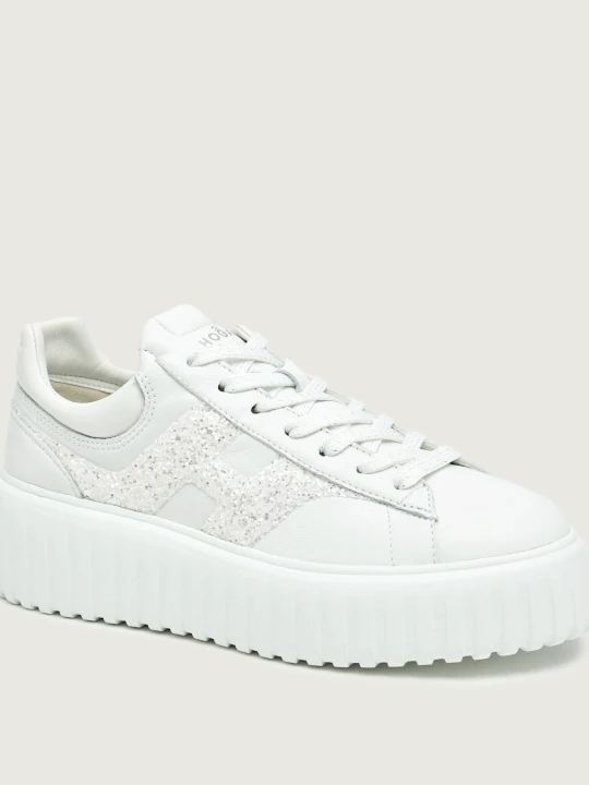 Zdjęcie produktu Hogan Skórzane sneakersy H-STRIPES biały