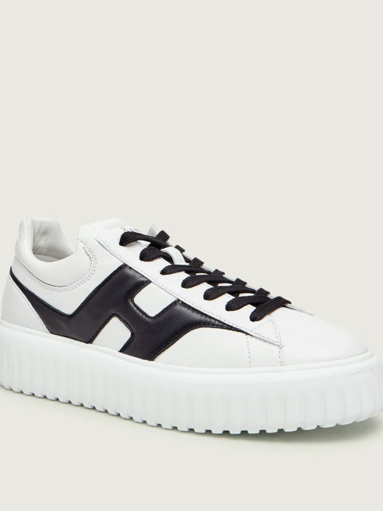 Zdjęcie produktu Hogan Skórzane sneakersy H-STRIPES ALLACCIATO H SPEZZATA biały