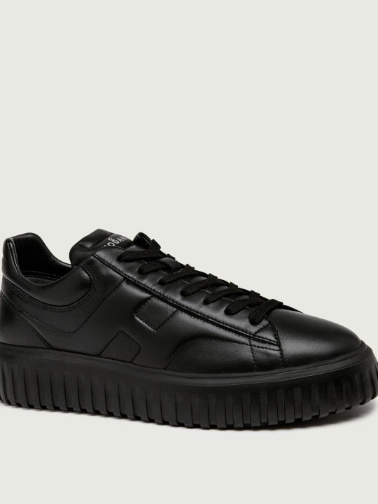Zdjęcie produktu Hogan Skórzane sneakersy H-Stripes czarny