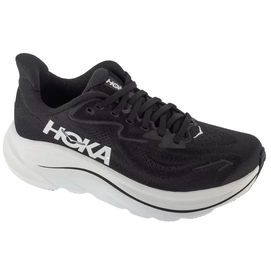 Zdjęcie produktu Hoka W Clifton 10 Wide 1162050-BWHT, Damskie, Czarne, buty do biegania, tkanina, rozmiar: 36 2/3
