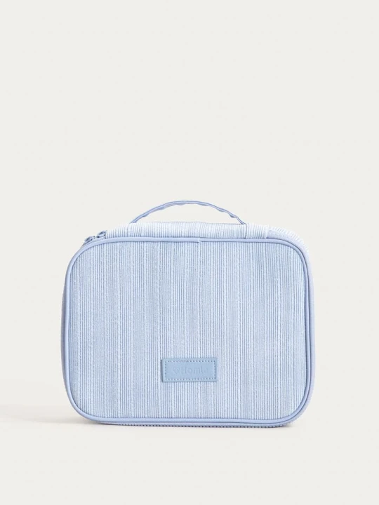 Zdjęcie produktu Homla Kosmetyczka "Zafira" w kolorze błękitnym - 24 x 18 x 7, 5 cm rozmiar: onesize