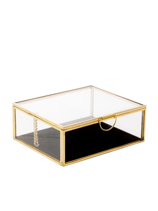 Zdjęcie produktu Homla Szkatułka "Grazia" w kolorze złotym - 13 x 5 x 11 cm rozmiar: onesize