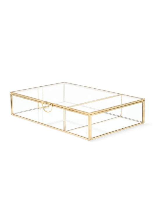 Zdjęcie produktu Homla Szkatułka "Grazia" w kolorze złotym - 23 x 8 x 15 cm rozmiar: onesize