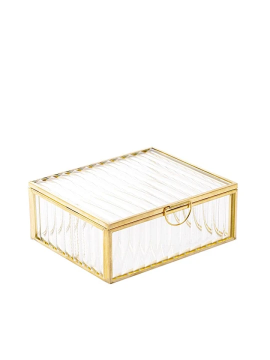 Zdjęcie produktu Homla Szkatułka "Grazia" w kolorze złotym na biżuterię - 13 x 5 x 11 cm rozmiar: onesize