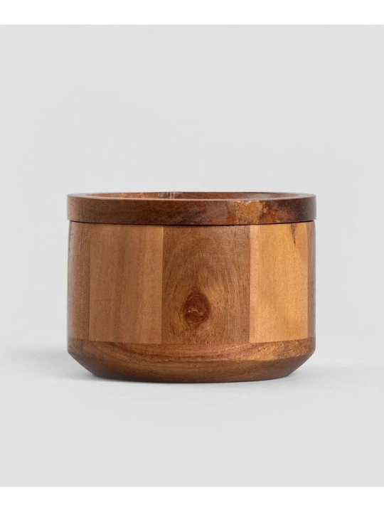 Zdjęcie produktu Homla Szkatułka "Mooka" w kolorze jasnobrązowym - wys. 7 x Ø 10 cm rozmiar: onesize