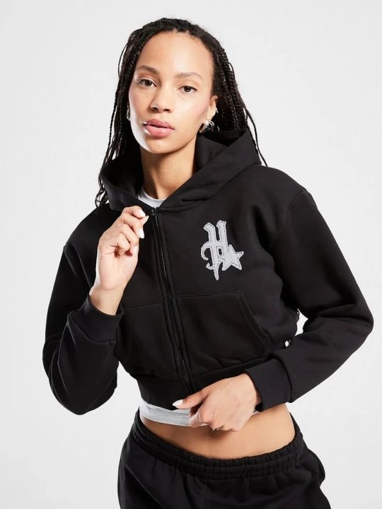 Zdjęcie produktu Hoodrich Rozpinana Bluza Z Kapturem Crop Stellar czarny