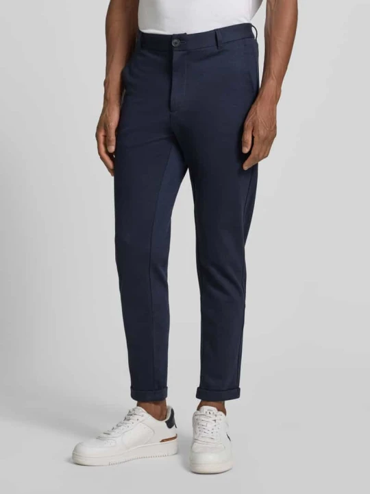 Zdjęcie produktu Hose o kroju slim fit z dodatkiem wiskozy w skróconym kroju lindbergh Ciemnoniebieski