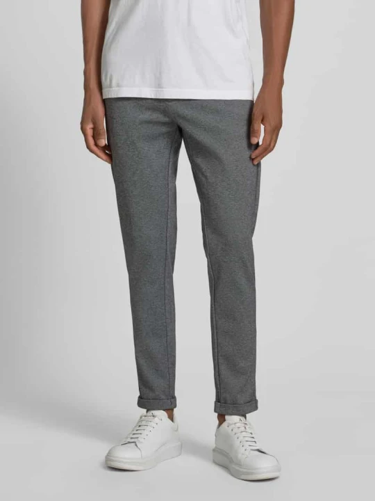 Zdjęcie produktu Hose o kroju slim fit z dodatkiem wiskozy w skróconym kroju lindbergh Średnioszary