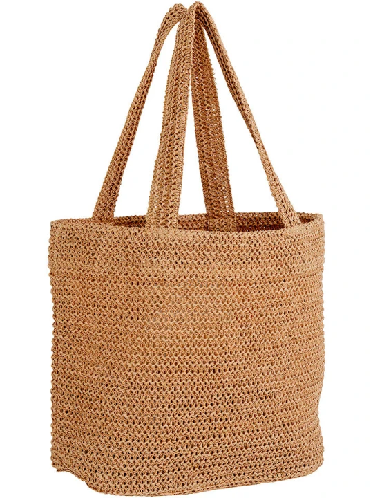 Zdjęcie produktu House Nordic Torba plażowa "Parade" w kolorze jasnobrązowym - 31 x 46 cm rozmiar: onesize