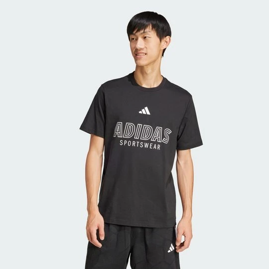 Zdjęcie produktu House of Tiro Linear Graphic T-Shirt Adidas czarny