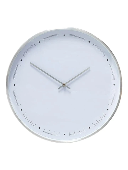 Zdjęcie produktu Hübsch Zegar ścienny "Time" w kolorze białym - Ø 40 cm rozmiar: onesize