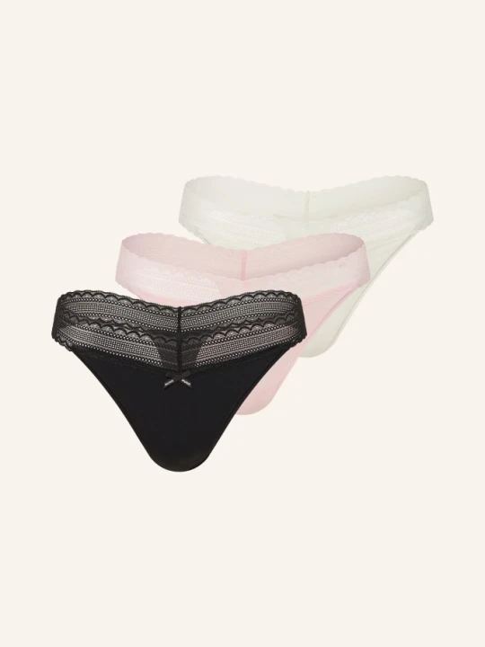 Zdjęcie produktu Hugo 3-Pak Stringów Triplet Lace rosa