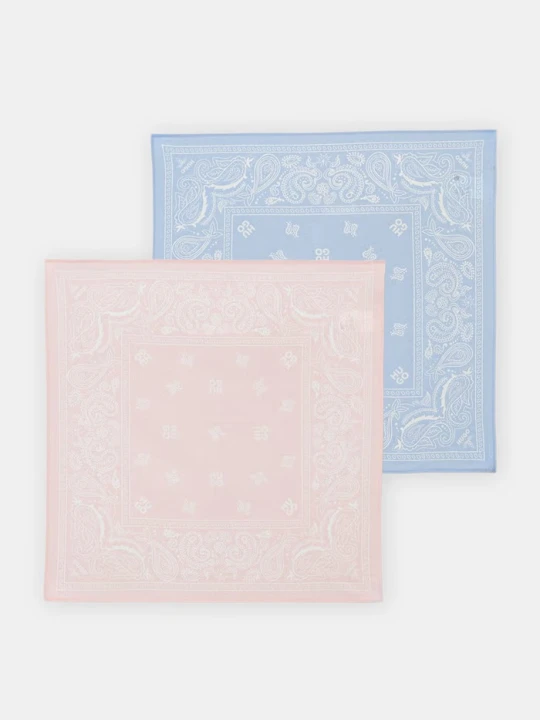 Zdjęcie produktu HUGO apaszka damska bawełniana 2Bandana_pack niebieski