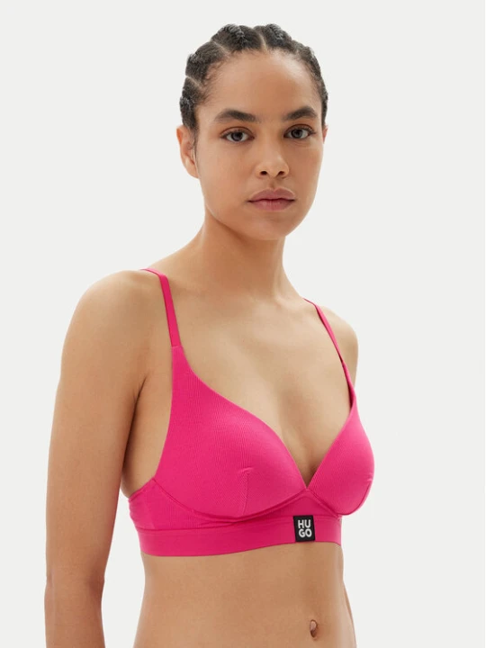 Zdjęcie produktu HUGO Biustonosz bezfiszbinowy Triangle Padded Rib 50539983 Różowy