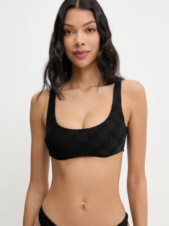 Zdjęcie produktu HUGO biustonosz kąpielowy damski Terry mono_bralette czarny