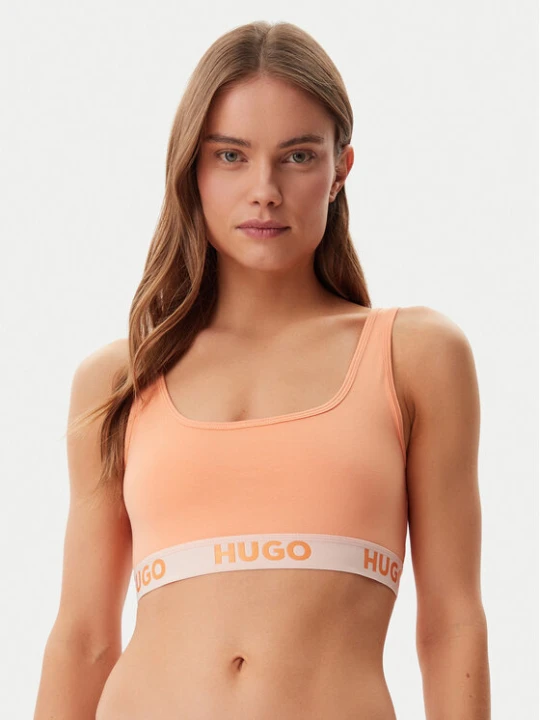 Zdjęcie produktu HUGO Biustonosz top Sporty Logo 50469631 Pomarańczowy