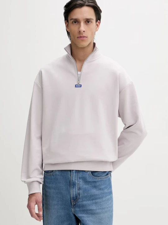 Zdjęcie produktu HUGO Blue bluza męska bawełniana Neeler fioletowy