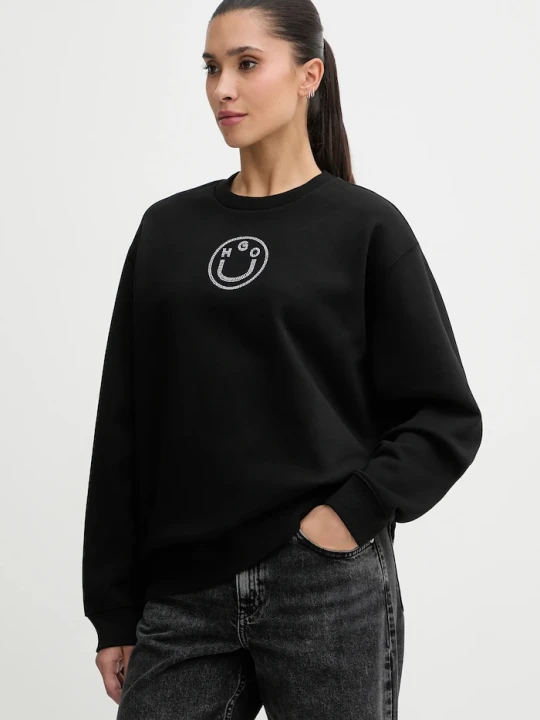 Zdjęcie produktu Hugo Blue bluza bawełniana Classic Crew_B_2 czarny