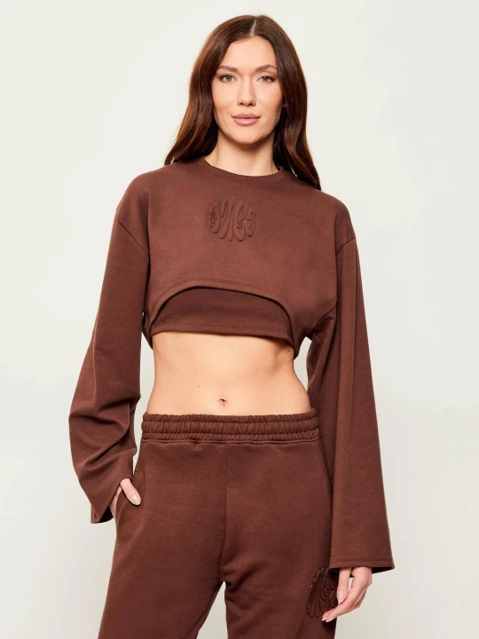 Zdjęcie produktu Hugo Blue Bluza Daleisy_B | Cropped Fit brązowy