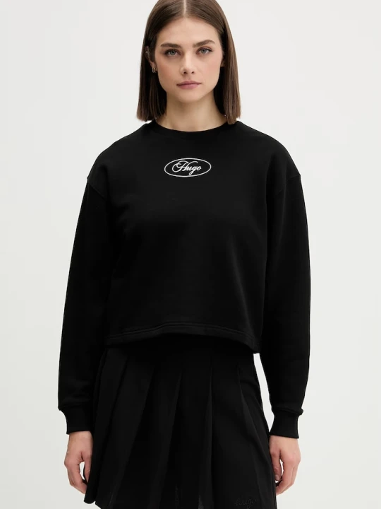 Zdjęcie produktu HUGO Blue bluza damska bawełniana Damaswee_B_1 czarny