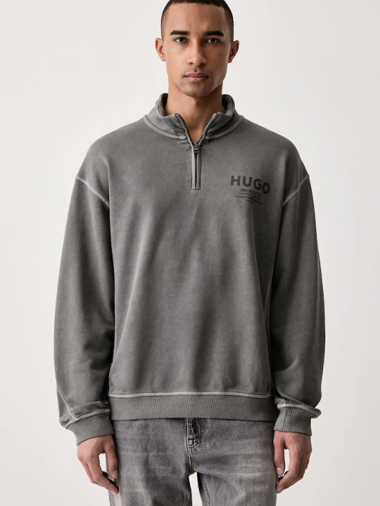 Zdjęcie produktu HUGO Blue bluza męska bawełniana Nevezip szary