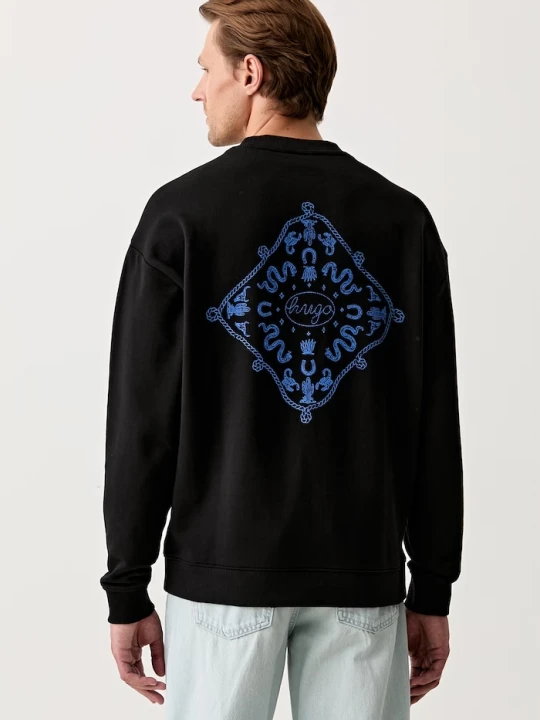 Zdjęcie produktu HUGO Blue bluza oversize męska bawełniana Nugodana czarny
