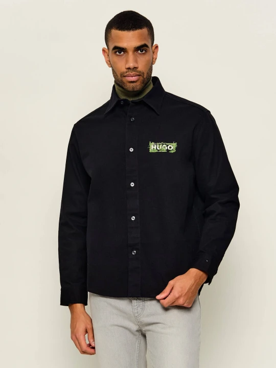 Zdjęcie produktu Hugo Blue Jeansowa koszula Ebolt_1 | Regular Fit czarny