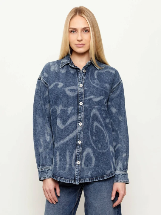 Zdjęcie produktu Hugo Blue Jeansowa koszula Garesa_4_B | Oversize fit granatowy