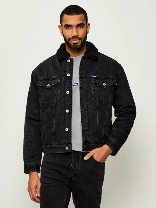 Zdjęcie produktu Hugo Blue Jeansowa kurtka Dex/1 | Regular Fit grafitowy