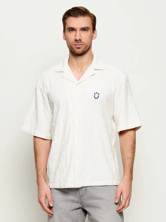 Zdjęcie produktu Hugo Blue Koszula Eligino | Relaxed fit frotté ecru